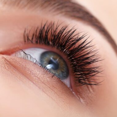 Close up of eyelash extensions from our Boca Raton location.