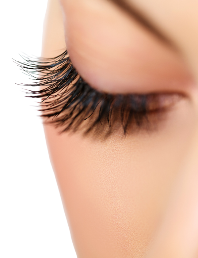 Beautiful eyelash extensions.